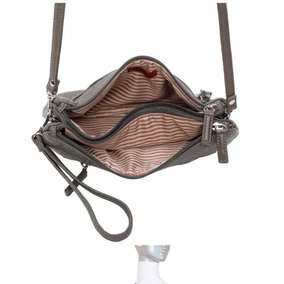 Teal Ampere Vegan Leather Wristlet convertible Crossbody Bag | New in packaging - Picture 4 of 4